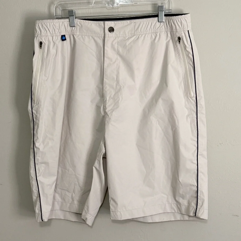 JOHNNIE-O Men’s Stone Off White TSUNAMI Board Shorts Trunk 10” Inseam Size XXL